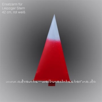 Ersatzarm Rot/Weiß / 42 cm Leipziger Advents-und Weihnachtsstern