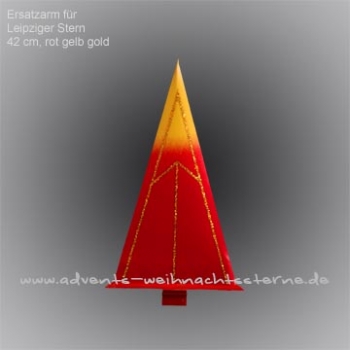 Ersatzarm Rot/Gelb/Gold 42 cm Leipziger Advents-und Weihnachtsstern