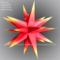 Preview: Rot Gelber Mehrdimensionaler Stern - Ø ca. 60 cm