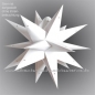 Mobile Preview: Weißer Mehrdimensionaler Stern - Ø ca. 40 cm