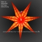 Preview: Laserstern orange Glitzer mit Hinterlegung - Ø ca. 60 cm