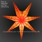 Preview: Laserstern orange mit Glitzer - Ø ca. 60 cm