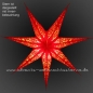 Preview: Laserstern rot Glitzer - Ø ca. 60 cm