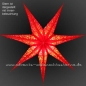 Preview: Laserstern rot mit Hinterlegung - Mini Ø ca. 40 cm