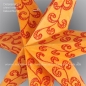 Preview: Orange mit roter Bestickung - Ø ca. 60 cm
