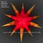 Preview: Leipziger Stern Rot Gelb Gold - Linie - Ø ca. 62 cm