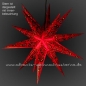 Preview: Leipziger Stern Rot Gemustert - Ø ca. 62 cm