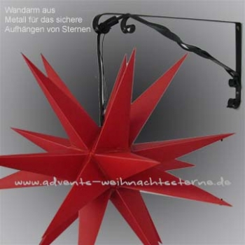 Wandarm 60 cm - schwarz - für Advents- und Weihnachtssterne