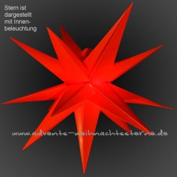 Preview: roter Aussenstern ca. 60 cm - Mehrdimensional zum auffalten !