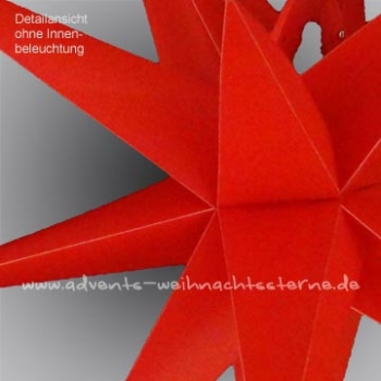 Preview: roter Aussenstern ca. 60 cm - Mehrdimensional zum auffalten !