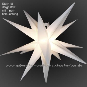 Preview: weißer Aussenstern ca. 60 cm - Mehrdimensional zum auffalten !