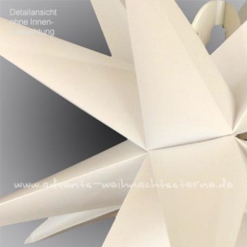 Preview: weißer Aussenstern ca. 60 cm - Mehrdimensional zum auffalten !