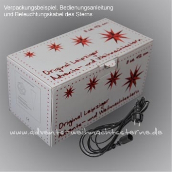 Preview: Leipziger Stern Weiß Silber - Ø ca. 62 cm