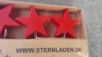 Sternkette Rot mit 10 beleuchteten Sternen - für Innen