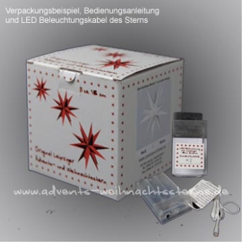 Preview: 1 x Weiß Transparent - mit Batteriebox 5x1 LED - für Innen