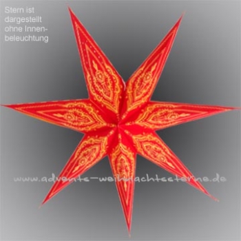 Rot Gelber Himmelsstern 7 Arm - Ø ca. 60 cm