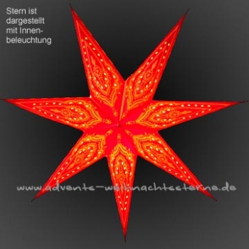 Rot Gelber Himmelsstern 7 Arm - Ø ca. 60 cm