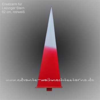 Ersatzarm Rot/Weiß / 72 cm Leipziger Advents-und Weihnachtsstern