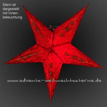 Roter Stern mit Perlen - Ø ca. 60 cm