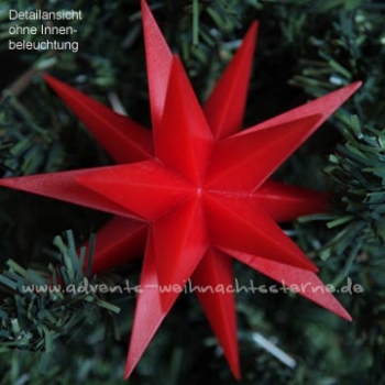 Preview: 3 x Leipziger Advents- und Weihnachtsstern Rot - Ø ca. 13 cm - mit LED - für Innen