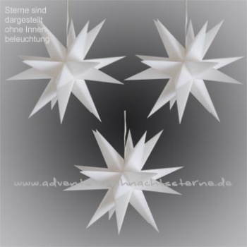 Preview: 3 x Leipziger Advents- und Weihnachtsstern Weiß - Ø ca. 13 cm - mit Trafo - für Innen