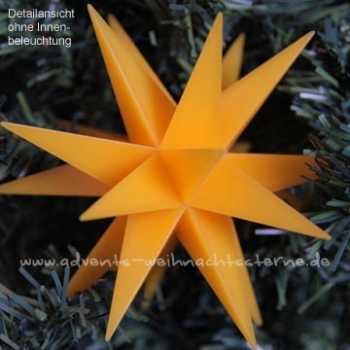 Preview: 10 x Leipziger Advents- und Weihnachtsstern Orange - Ø ca. 13 cm - mit LED - für AUßEN & INNEN