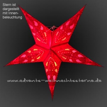 Roter Stern mit Hinterlegungen - Ø ca. 60 cm