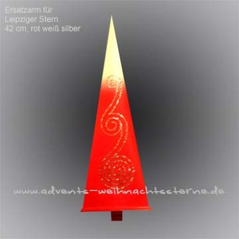 Ersatzarm Rot/Weiß/Silber - Schnecke 62 cm Leipziger Advents-und Weihnachtsstern