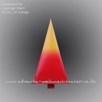 Ersatzarm Rot/Orange / 42 cm Leipziger Advents-und Weihnachtsstern