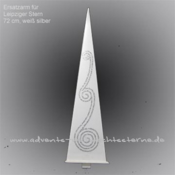Ersatzarm Weiß/Silber / 72 cm Leipziger Advents-und Weihnachtsstern