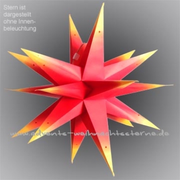 Rot Gelber Mehrdimensionaler Stern - Ø ca. 60 cm