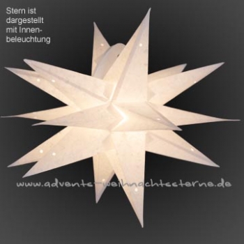 Weiß Batik Mehrdimensionaler Stern - Ø ca. 40 cm
