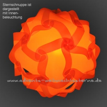 orange Sternschnuppe - Größe L - 30 Teile