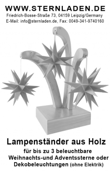 Lampenständer Holz für 9 bis 20 cm Sterne