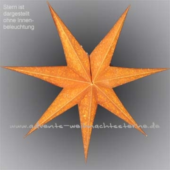 Laserstern orange Glitzer mit Hinterlegung - Ø ca. 60 cm