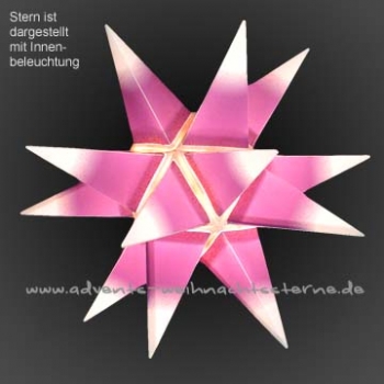 Leipziger Stern Lila/Weiß - Ø ca. 42 cm