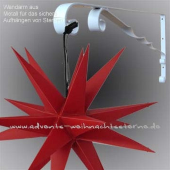 Wandarm 60 cm - weiß - für 42, 62 cm, 72 und 82 cm Leipziger Advents- und Weihnachtsstern