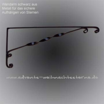 Preview: Wandarm 50 cm - schwarz - für Advents- und Weihnachtssterne