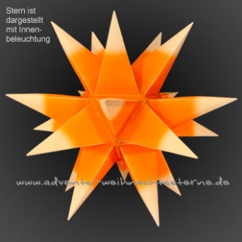 Leipziger Stern Orange/Weiß - Ø ca. 42 cm