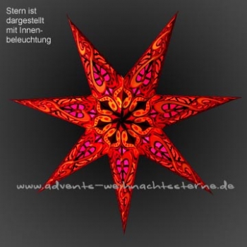 Red Trance Star - Ø ca. 60 cm