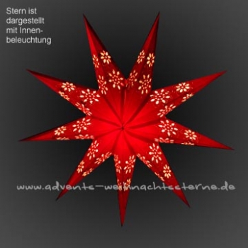 Roter Blümchen Stern- Ø ca. 40 cm