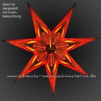Schwarz Rot Gold mit Glitzer und Hinterlegung - Ø ca. 60 cm