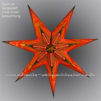 Preview: Schwarz Rot Gold mit Glitzer und Hinterlegung - Ø ca. 60 cm