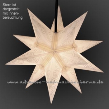 Leipziger Stern Weiß/Silber - Ø ca. 42 cm
