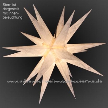 Leipziger Stern Weiß/Silber - Ø ca. 72 cm