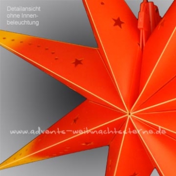 rot-oranger 8 arm faltbarer Aussenstern Ø ca. 60 cm