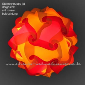 rot-gelb Sternschnuppe - Größe L - 60 Teile