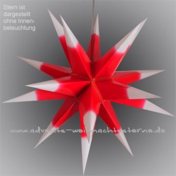 Leipziger Stern Rot/Weiß - Ø ca. 82 cm