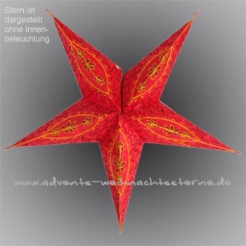 Roter Stern mit Perlen - Ø ca. 60 cm