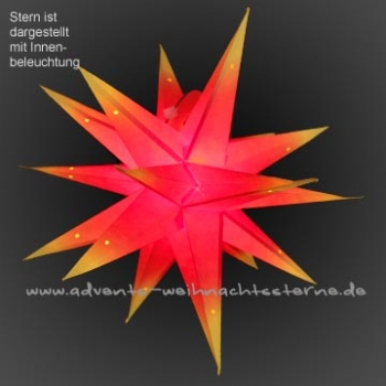 Rot Gelber Mehrdimensionaler Stern - Ø ca. 60 cm